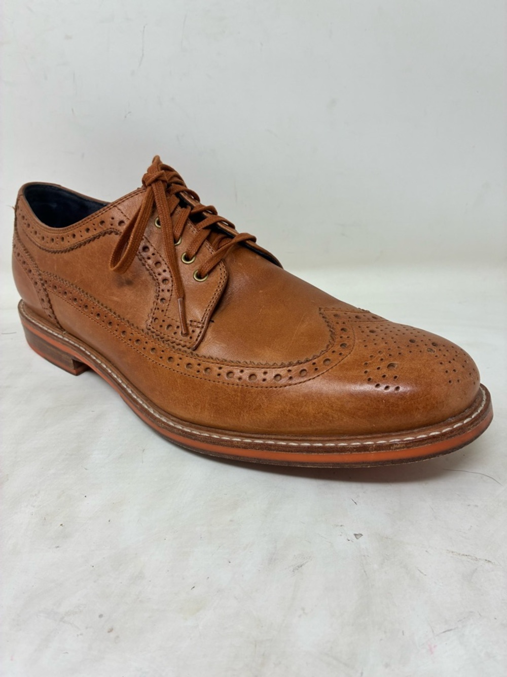 Cole Haan Classic Tan Leather Wingtip Oxford Shoe - Men